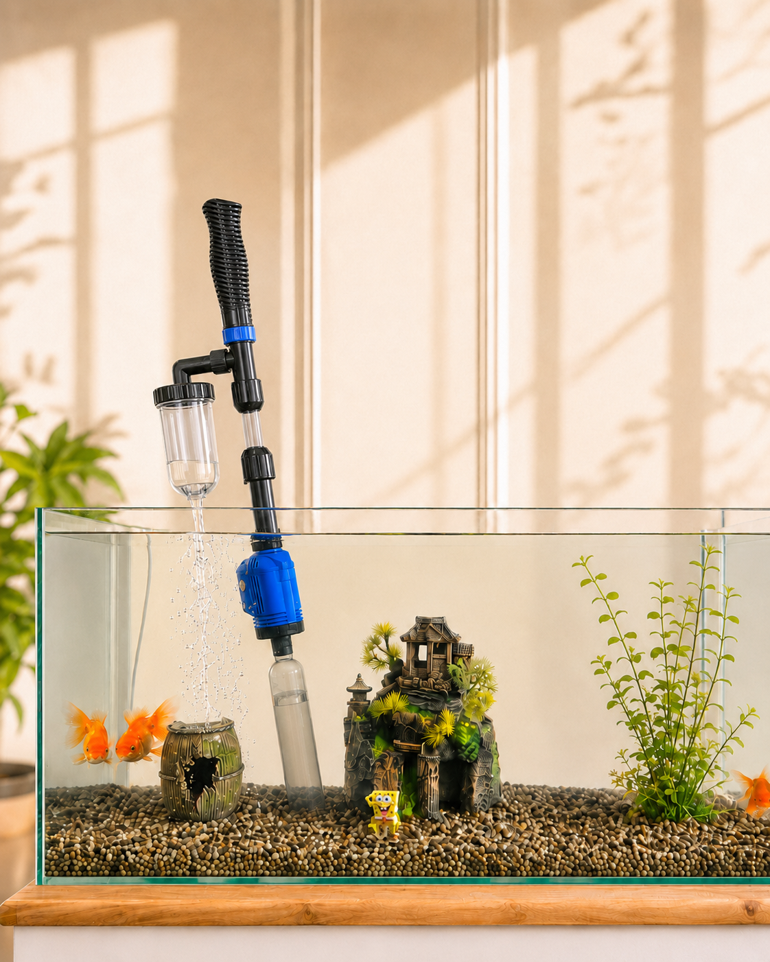 Premium Aquarium Gravel Vacuum Cleaner – Easy Water Changes | AquaSafi